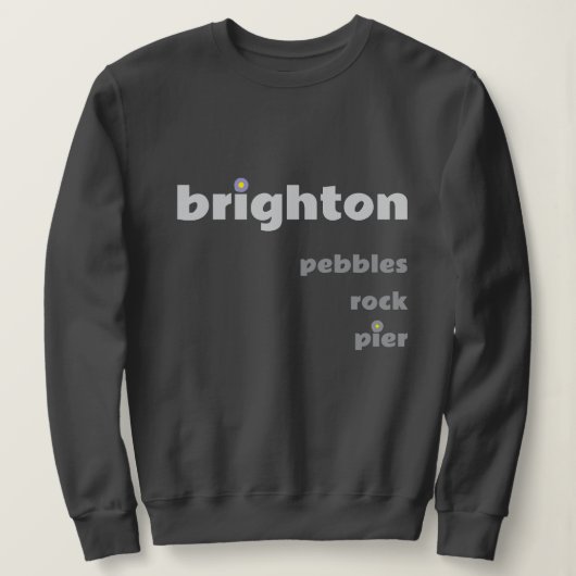 Brighton Pebbles Rock Pier Sweater Sweatshirt (Design vorne)
