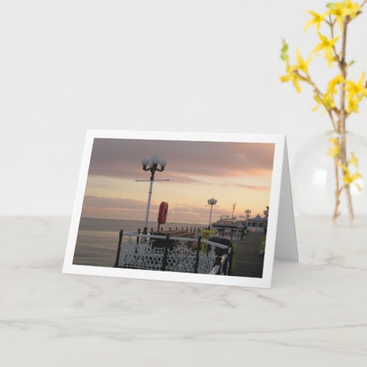 Brighton Pier, England Karte (Gelbe Blume)