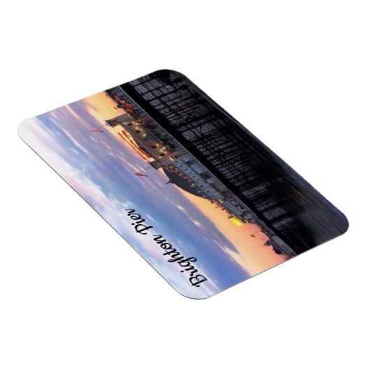 Brighton Pier im Abend Foto Magnet (Rechte Seite)