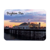 Brighton Pier im Abend Foto Magnet (Horizontal)