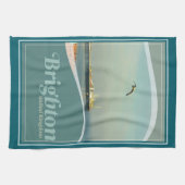 Brighton Pier Seagull Postcard Geschirrtuch (Horizontal)