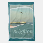 Brighton Pier Seagull Postcard Geschirrtuch (Vertikal)