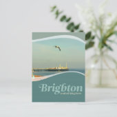 Brighton Pier Seagull Postcard Postkarte (Stehend Vorderseite)