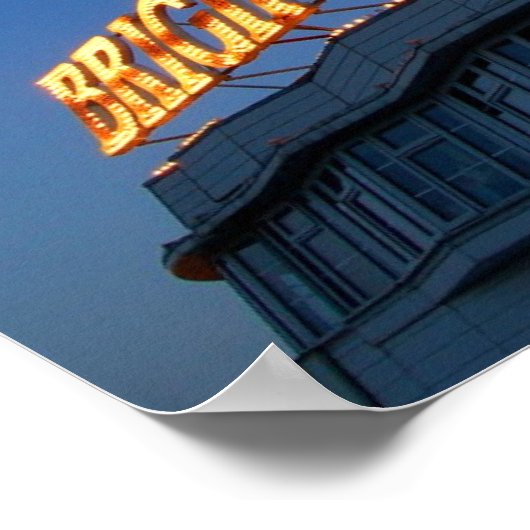 Brighton Pier Sign Poster (Ecke)