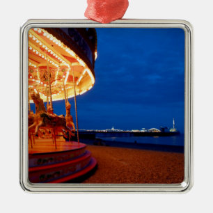 Brighton Pier - Spaß! Silbernes Ornament