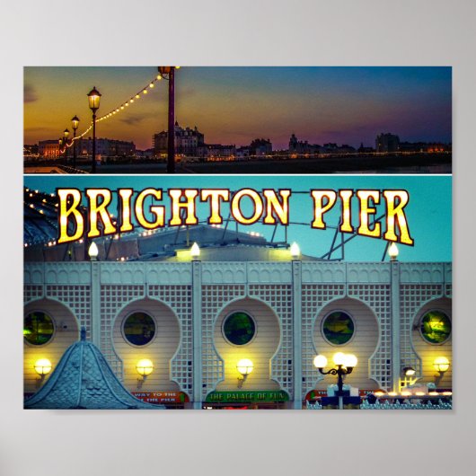 Brighton Pier UK Zwei Fotos Poster (Vorne)