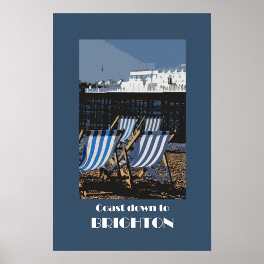 Brighton-Poster im Retro-Stil der 1920er Jahre Poster (Vorne)