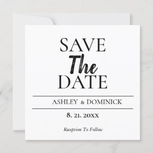 Brighton Schriftart Moderne Save the Date Hochzeit
