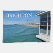 Brighton Strand vom Pier Teetuch Geschirrtuch (Horizontal)