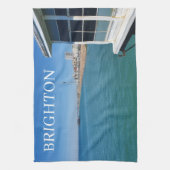 Brighton Strand vom Pier Teetuch Geschirrtuch (Vertikal)