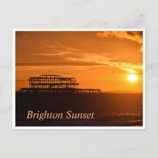 Brighton Sunset Postkarte