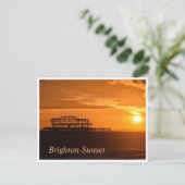 Brighton Sunset Postkarte (Stehend Vorderseite)
