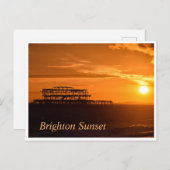 Brighton Sunset Postkarte (Vorne/Hinten)