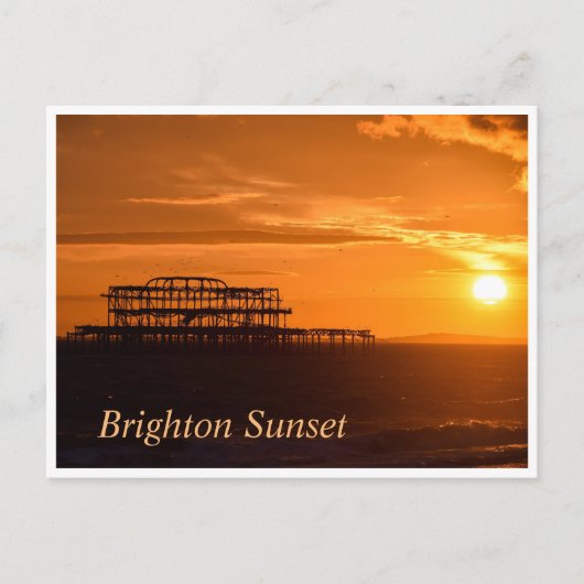 Brighton Sunset Postkarte (Vorderseite)