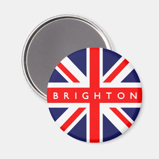 Brighton UK Flag Magnet (Vorderseite/Rückseite)