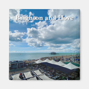 Brighton und Hove Beach an einem Sommertag Magnet