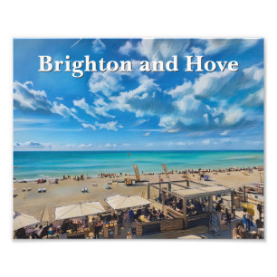 Brighton und Hove Beach Malerei Fotodruck