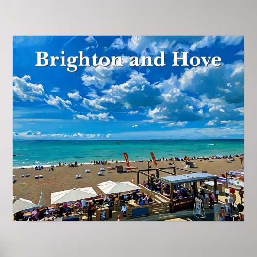 Brighton und Hove Beach Malerei Poster (Vorne)