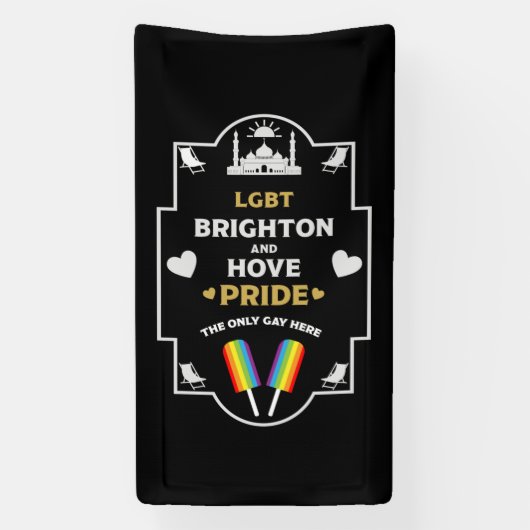 Brighton und Hove Pride Banner (Vertikal)