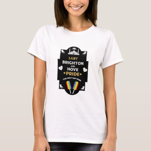 Brighton und Hove Pride T-Shirt (Vorderseite)