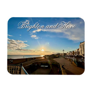 Brighton und Hove Seafront Sunset Foto Magnet