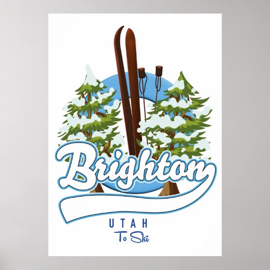 Brighton Utah für das Skilogo Poster (Vorne)