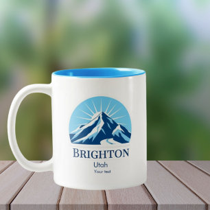 Brighton Utah Ski-Souvenir Urlaub  Zweifarbige Tasse