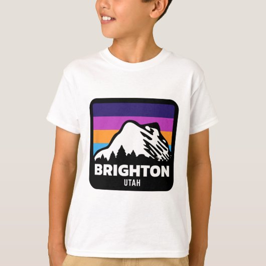 Brighton Utah Skifahren Snowboarden Familie Skipas T-Shirt (Vorderseite)