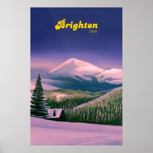 Brighton Utah Skigebiet Reiseplakat Poster