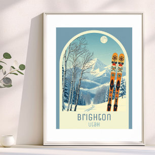 Brighton Utah Skigebiet Urlaub Poster
