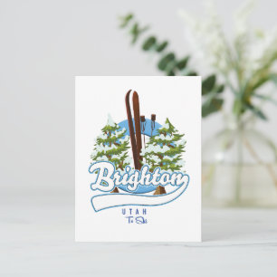 Brighton Utah Skilogo Postkarte