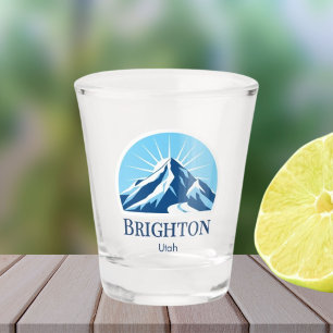 Brighton Utah Skiurlaubs-Souvenir Berg Schnapsglas