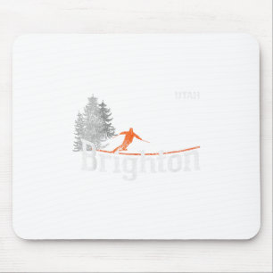 Brighton Utah Vintag Ski T - Shirt T Mousepad