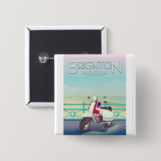 Brighton Vintag Gewerkschaft Jack Roller-Reiseplak Button (Vorne & Hinten)