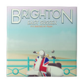 Brighton Vintag Gewerkschaft Jack Roller-Reiseplak Fliese (Vorderseite)