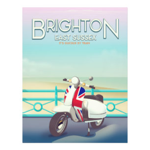 Brighton Vintag Gewerkschaft Jack Roller-Reiseplak Fotodruck