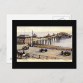 Brighton, West Pier, alte Postkarte (Vorne/Hinten)