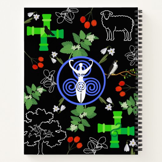 Brigid Goddess - Black Journal Notizblock (Rückseite)