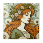 Brigid Goddess Dandelion Fliese (Vorderseite)