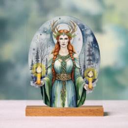 Brigid Imbolc Candlemas Forest Celtic Wiccan Acrylschild