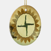 Brigid’s Cross Imbolc Pagan Wiccan Altar Holiday Keramik Ornament (Rechts)