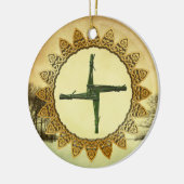 Brigid’s Cross Imbolc Pagan Wiccan Altar Holiday Keramik Ornament (Links)