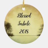 Brigid’s Cross Imbolc Pagan Wiccan Altar Holiday Keramik Ornament (Hinten)
