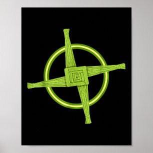 Brigid's Cross Pagan Christlich Irish Shirt St Pat Poster