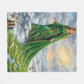 Brigids Mantel (Frühling bringen) Fleecedecke (Vorderseite (Horizontal))