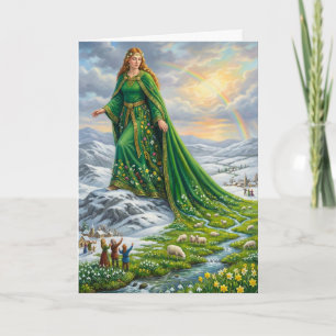 Brigids Mantel (Frühling bringen) Karte