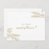 Brigitte Simple Minimal Werden Sie meine Bridesmai Einladungspostkarte (Vorne/Hinten)