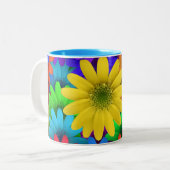 Brihell Colored Daises Zweifarbige Tasse (Vorderseite Links)