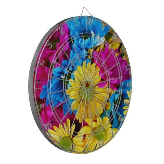 Brihell Colored Daisies Dartscheibe (Vorderseite Links)