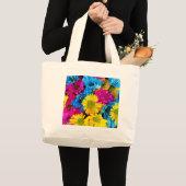 Brihell Colored Daisies Jumbo Stoffbeutel (Vorderseite (Produkt))